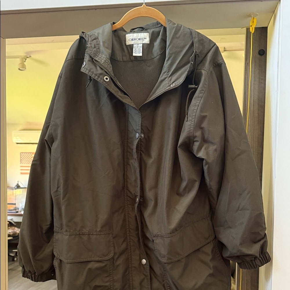 Crockett Olive Green Hooded Jacket